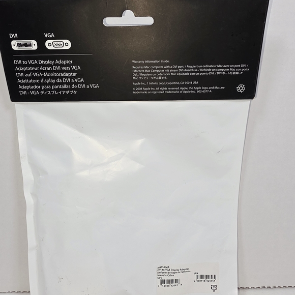 Apple White DVI to VGA Display Adapter - Picture 2 of 4